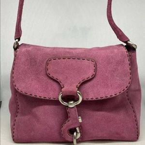 Prada Ciclamino Pink Suede Hook Handbag